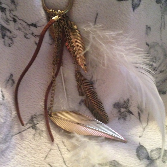 Feather Indian style earrings & matching Necklace - Picture 4 of 4