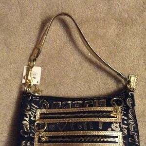 Black and Gold Coach Purse