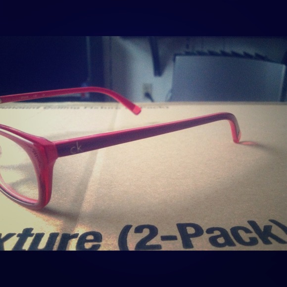 Red/pink Calvin Klein glasses.!