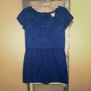 Urban outfitters Blue and black polka dot dress