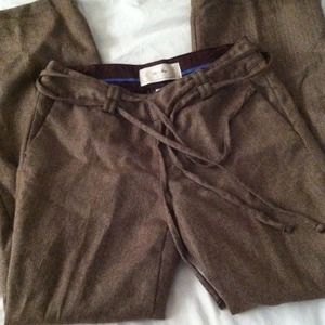 Wool herringbone dress pants
