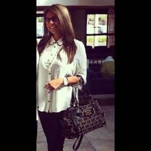 ❌Sold❌ Long sleeve sheer white button up