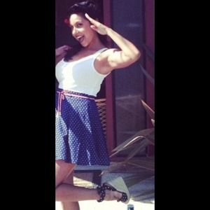 ❌SOLD❌Blue high waisted skirt