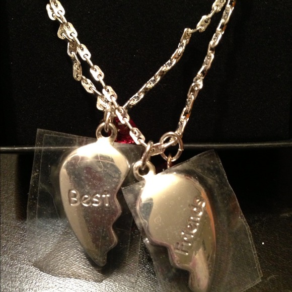 ❌SOLD❌Silver "best friends" necklace set