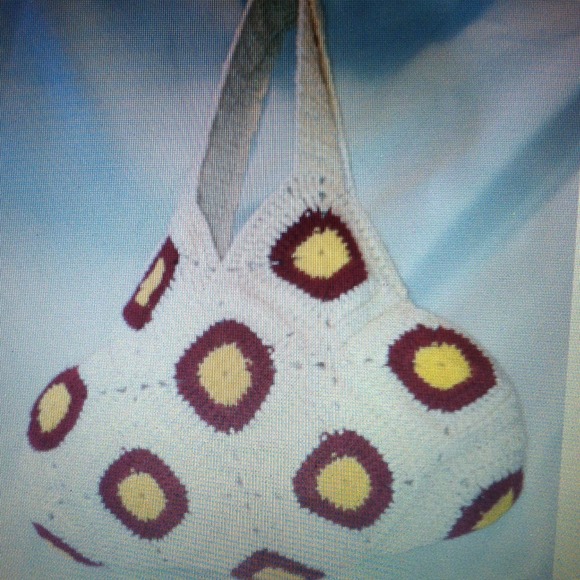 A crochet hand made purse.