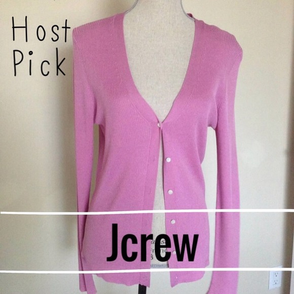 🔴SOLD🔴 ⭐️HP⭐️  Jcrew Pink Cashmere Cardigan - XL