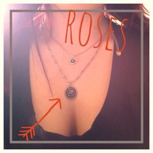 Two strand rose necklace