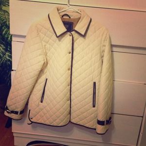 Quilted cream Coach jacket