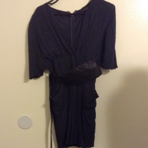 ❌TRADED❌Dark blue kimono style dress with belt