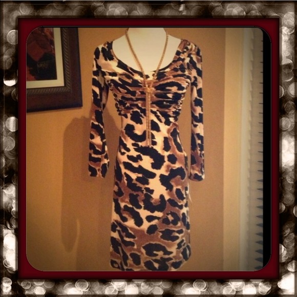 Madison Dresses & Skirts - Leopard dress by Madison, size 2. Stunning!