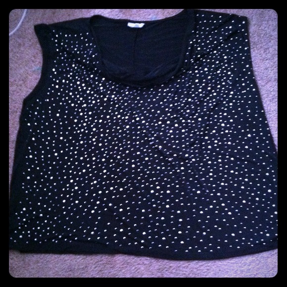 SUPER CUTE LYCRA FLOWY STUDDED BLOUSE
