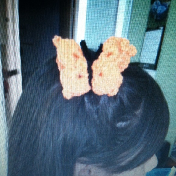 Home made butterfly bow for hair 2 comes w order.