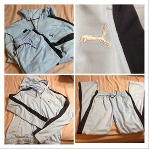 Puma sweatsuit women's sz L jacket & sz S pants