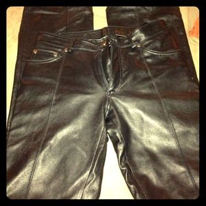 Black leather pants
