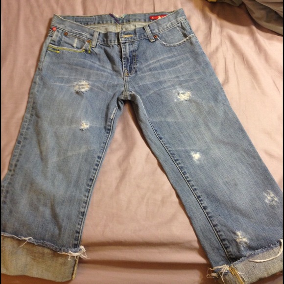 SUPER CUTE 7 for all mankind jean capris sz 32 - Picture 2 of 4