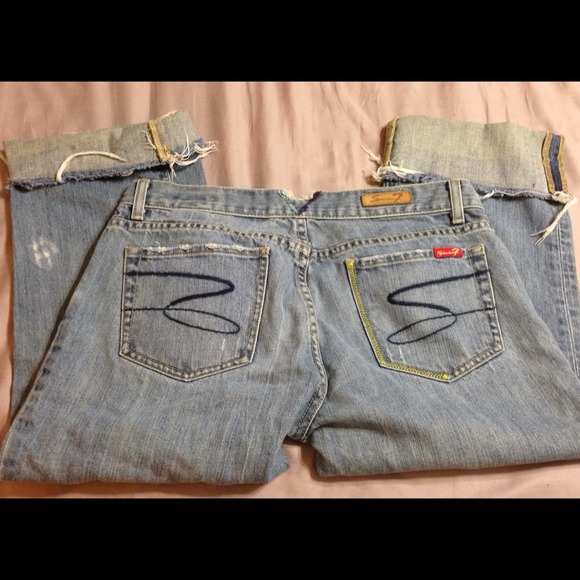 SUPER CUTE 7 for all mankind jean capris sz 32 - Picture 3 of 4