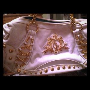 Beautiful white and gold Baby Phat purse