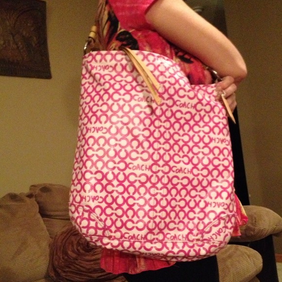 Authentic pink coach tote