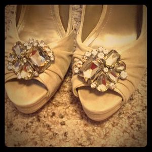 JUST REDUCED!!! Aldo Heels with Jewel Accent