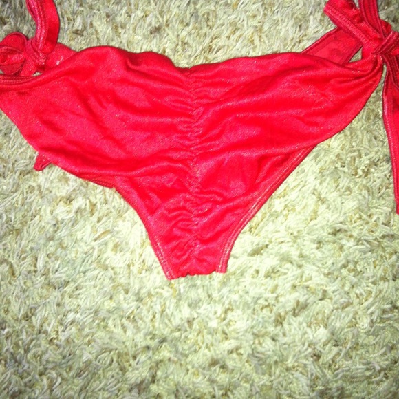 Red Victoria secret bikini bottoms small
