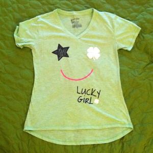 💚💚Lime Green Lucky Girl Teeshirt 💚💚
