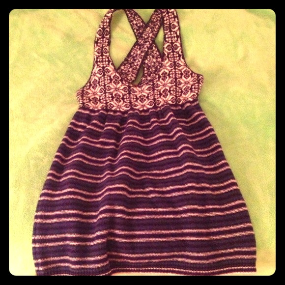 Free People Criss cross sweater tank