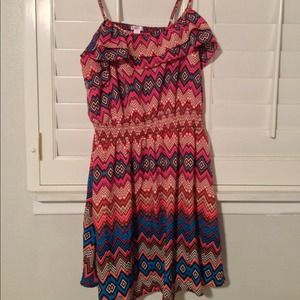 Tribal Print Silky Dress