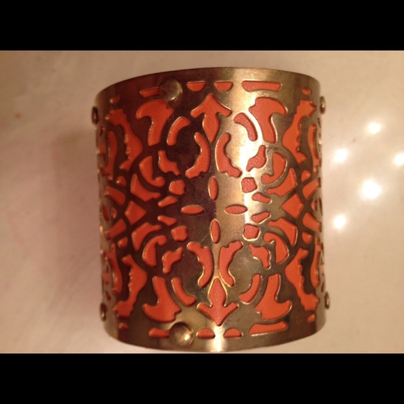 💥Gold & Orange Cuff Bracelet!💥