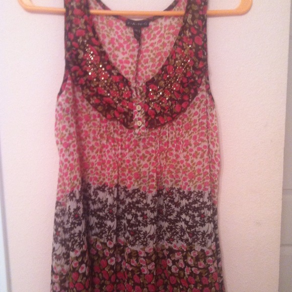 Cute pink flower blouse