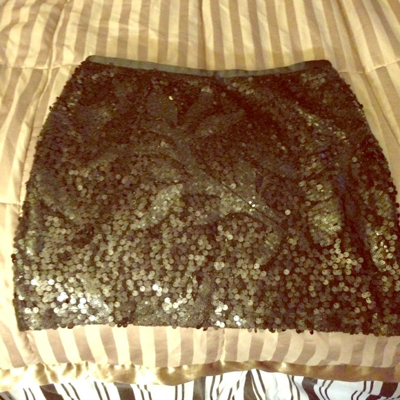 Black sequin skirt