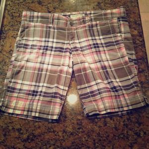 Abercrombie and Fitch Plaid shorts