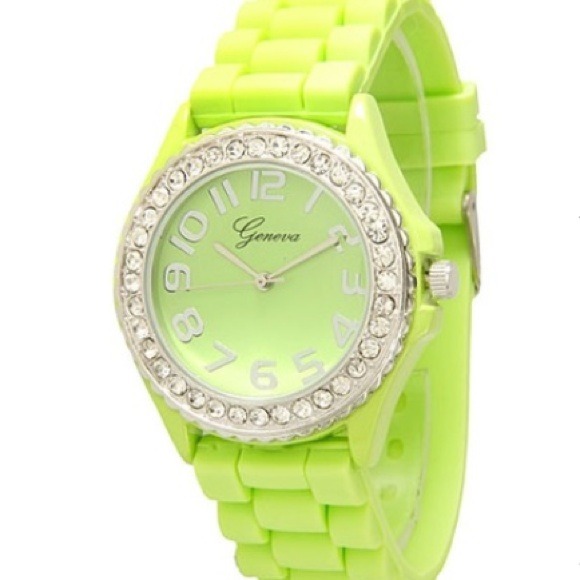 Jewelry - Lime Green Jelly Watch Silicone