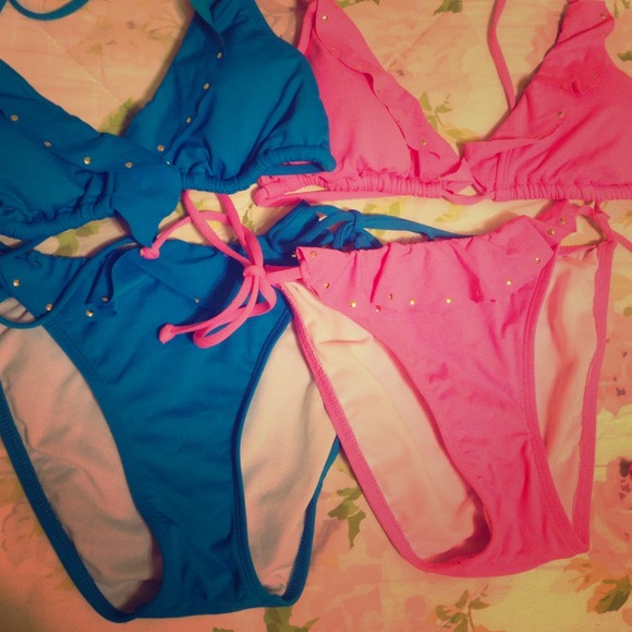 Rampage blue and pink bikini