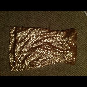 Gold sparkly cocktail dress - small