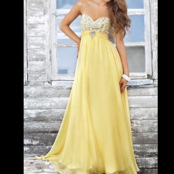 Yellow Ball-gown Dress