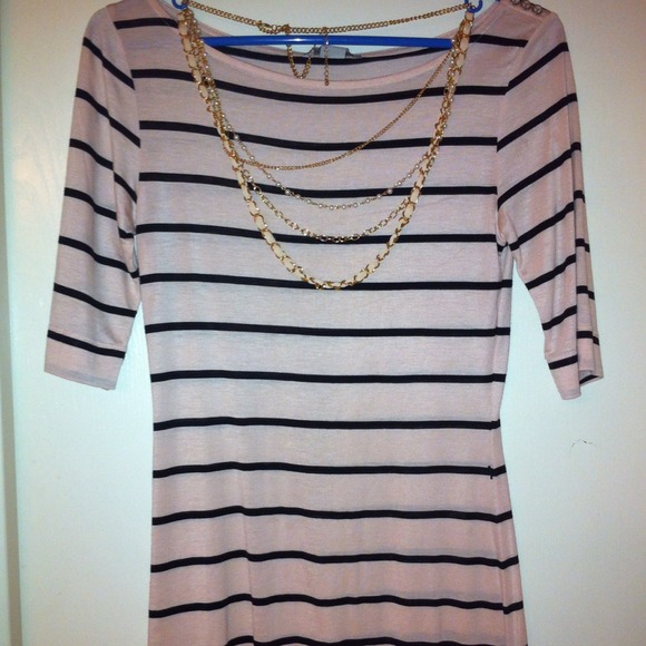 Light pink and black stripe shirt