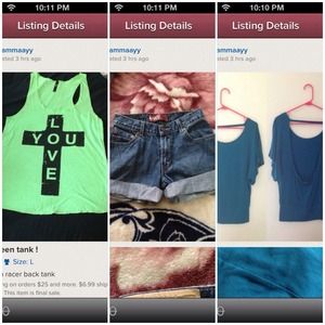 Bundle reserved two tops & pair of shorts