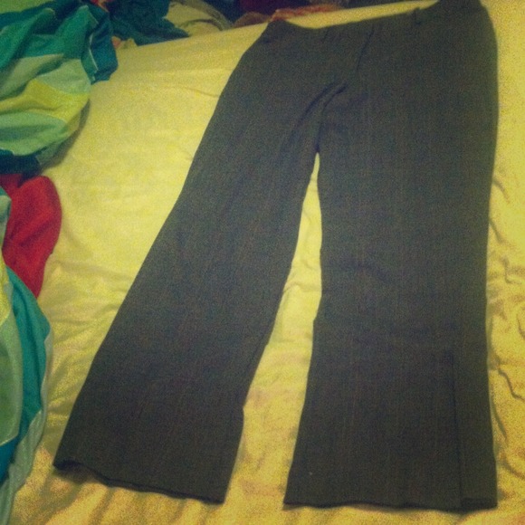 Grey camel plaid dress pants size 14 petite