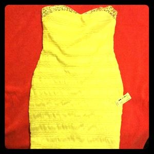 Ivory form fitting cocktail dress