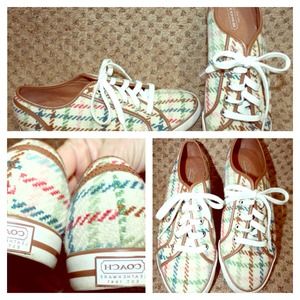 Authentic COACH Multi Plaid Barrett Plaid Shoes