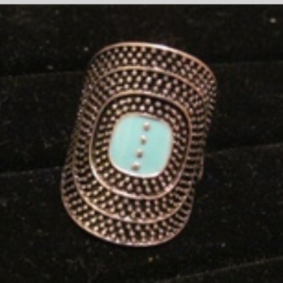 Painted Center Antique Ring