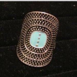 Painted Center Antique Ring