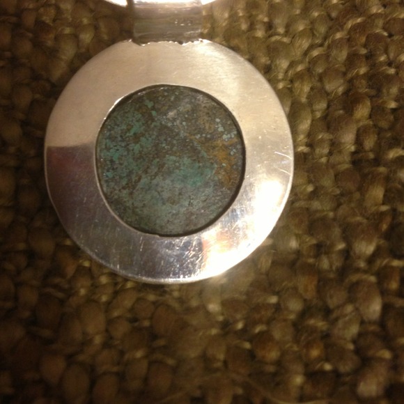 .925 STERLING SILVER TURQUOISE SLIDE - Picture 3 of 3