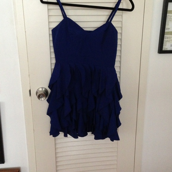Ruffle dress with straps