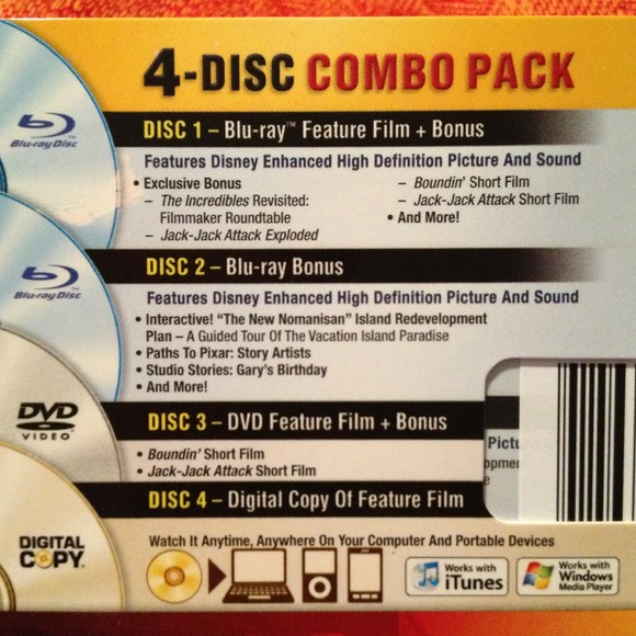 *SOLD in bundle* The Incredibles (4-disc set) - Picture 2 of 2