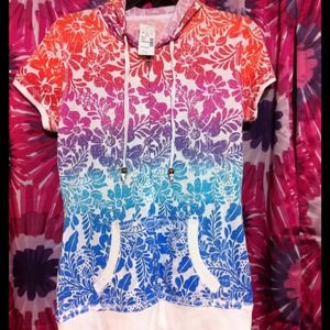 Ombré beach hoodie and beach bag