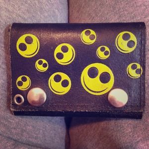 ❗️✋gifted✋😘Genuine Leather Smiley wallet