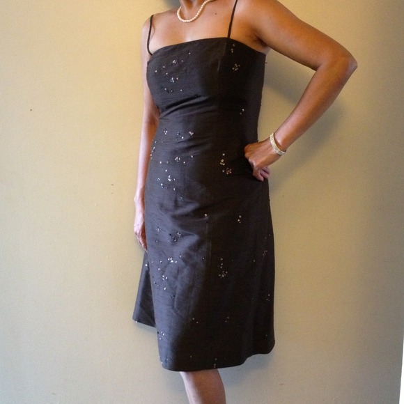 Brown, Sequined, Cocktail Dress