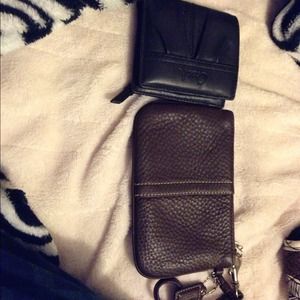 Authentic coach wallets one black and one brown