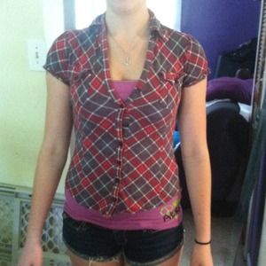 Plaid button up shirt